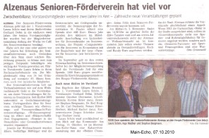 Mitgliederversammlung Oktober 2010